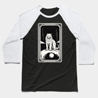 Lion Tarot Card Astrology Occult Mystical Baseball T-Shirt